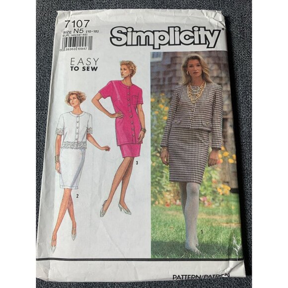 Simplicity Misses Dress Sewing Pattern sz 10-18 7107 - uncut - Picture 8 of 10
